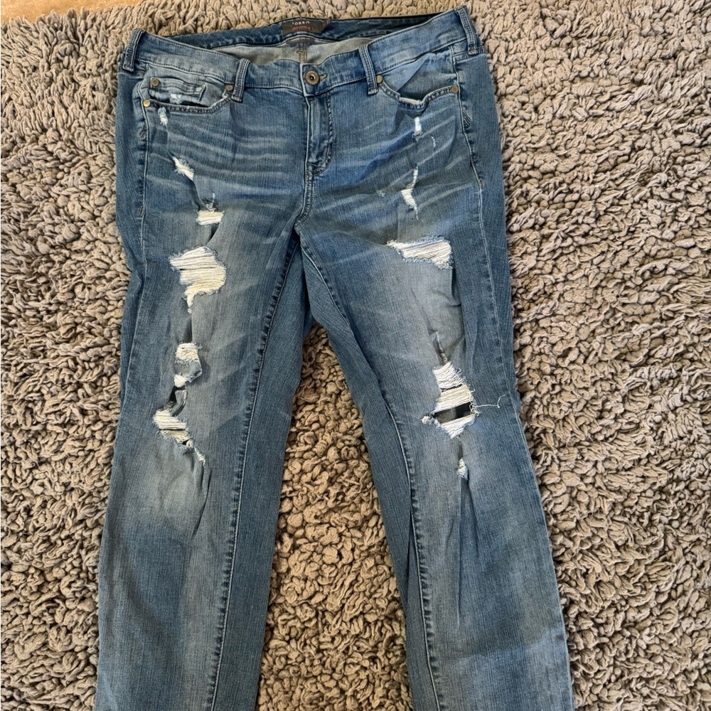 Torrid Crop Boyfriend Vintage Stretch Jeans
